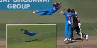 India vs New Zealand 3rd ODI : Hardik Pandya Takes Stunning Catch to Dismiss Kane Williamson