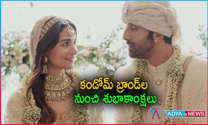 Condom Brands wish Ranbir and Alia on their wedding
