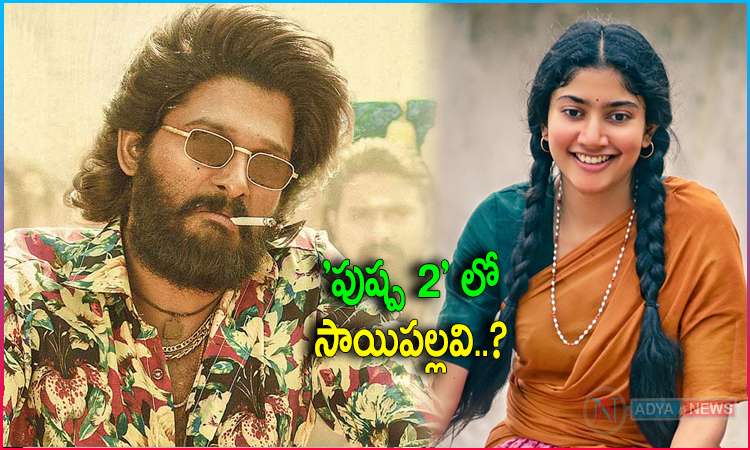 Sai Pallavi plays key Role in Allu Arjun's Pushpa 2 Film