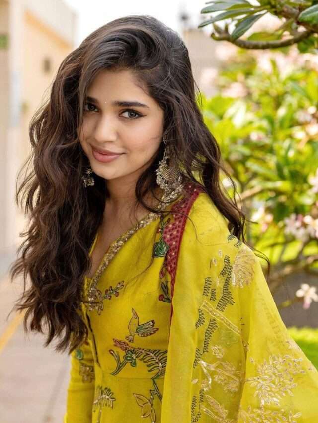 Krithi Shetty Dazzling Clicks in Green Dress