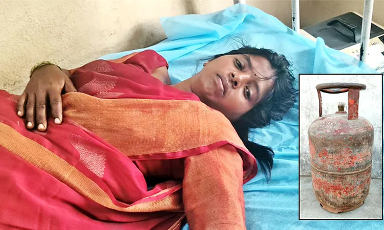 గ్యాస్ సిలిండర్ కోసం ఆత్మహత్యాయత్నం