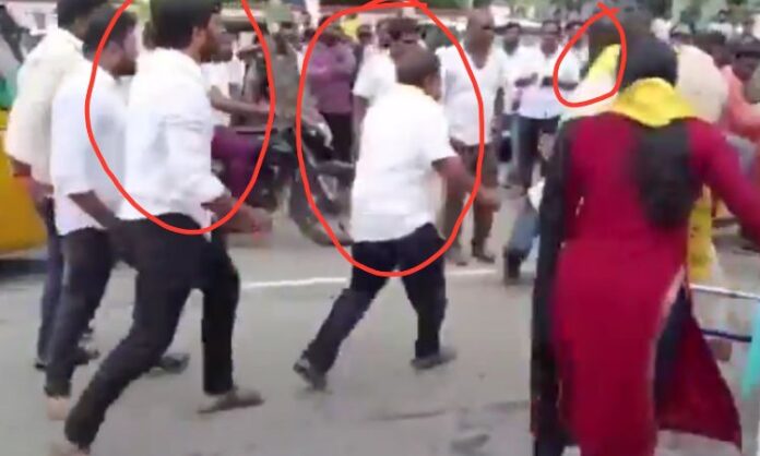 ap-local-body-elections-tDP-woman-candidate-funny-walker-incident-chittoor