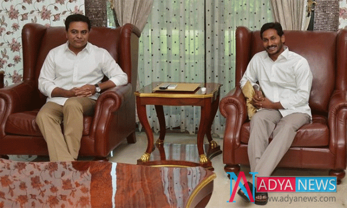Is This The Return Gift to Chandrababu , KTR Meets YS Jagan for Federal Front