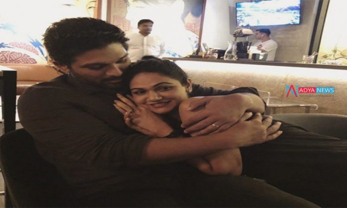 Allu-Arjun-wishes-his-wife- Allu Arjun wishes his wife Sneha on Instagram "Happy Birthday Cutieee"