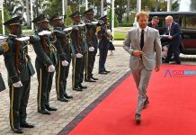 Britain's Prince Harry began his first official visit