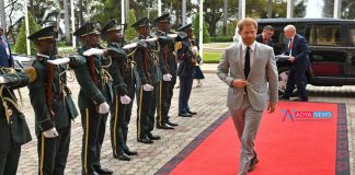 Britain's Prince Harry began his first official visit