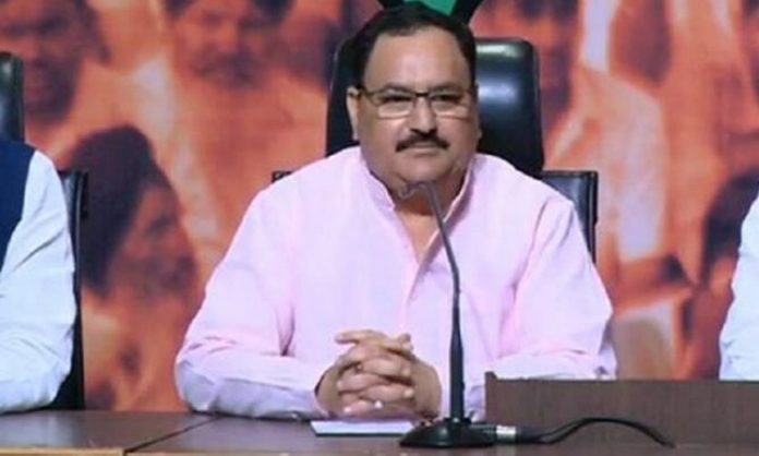 Bharatiya Janata Party Chief K Laxman submits reports to JP Nadda in Delhi
